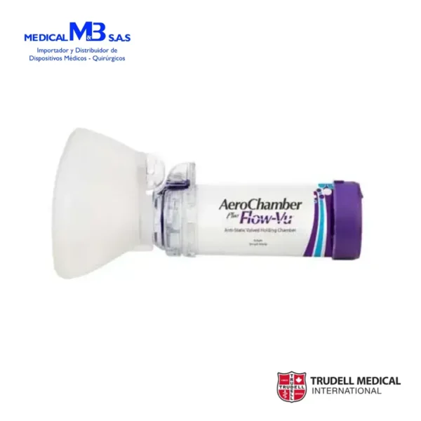 AEROCHAMBER PLUS FLOW-VU con máscara mediana para niños y adultos (+5 años) - Medical M&B