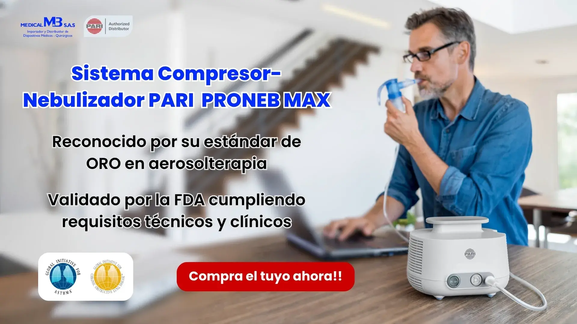 Conoce el sistema PARI Proneb Max reconocido por su estándar de oro en aerosolterapia 