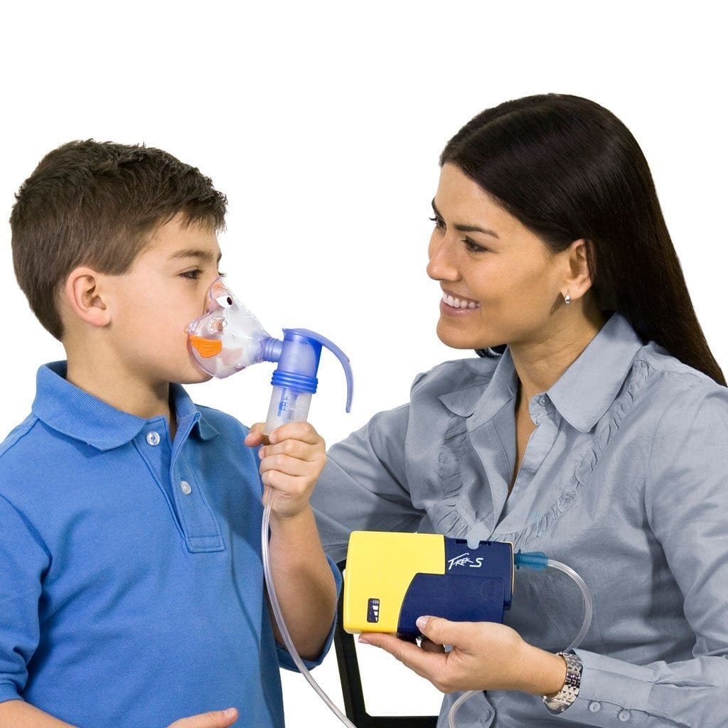 Sistema Compresor Portátil PARI Trek S + Nebulizador PARI LC Sprint + Máscara Bubbles The Fish de PARI